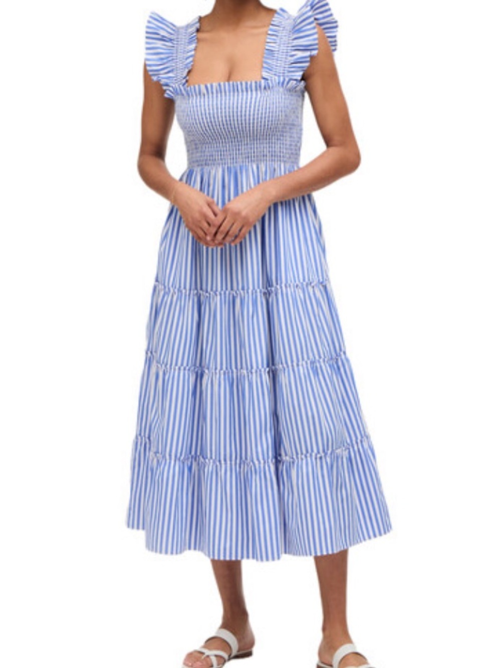 Hill House Home Ellie Nap Dress Blueberry Stripe - new with tags